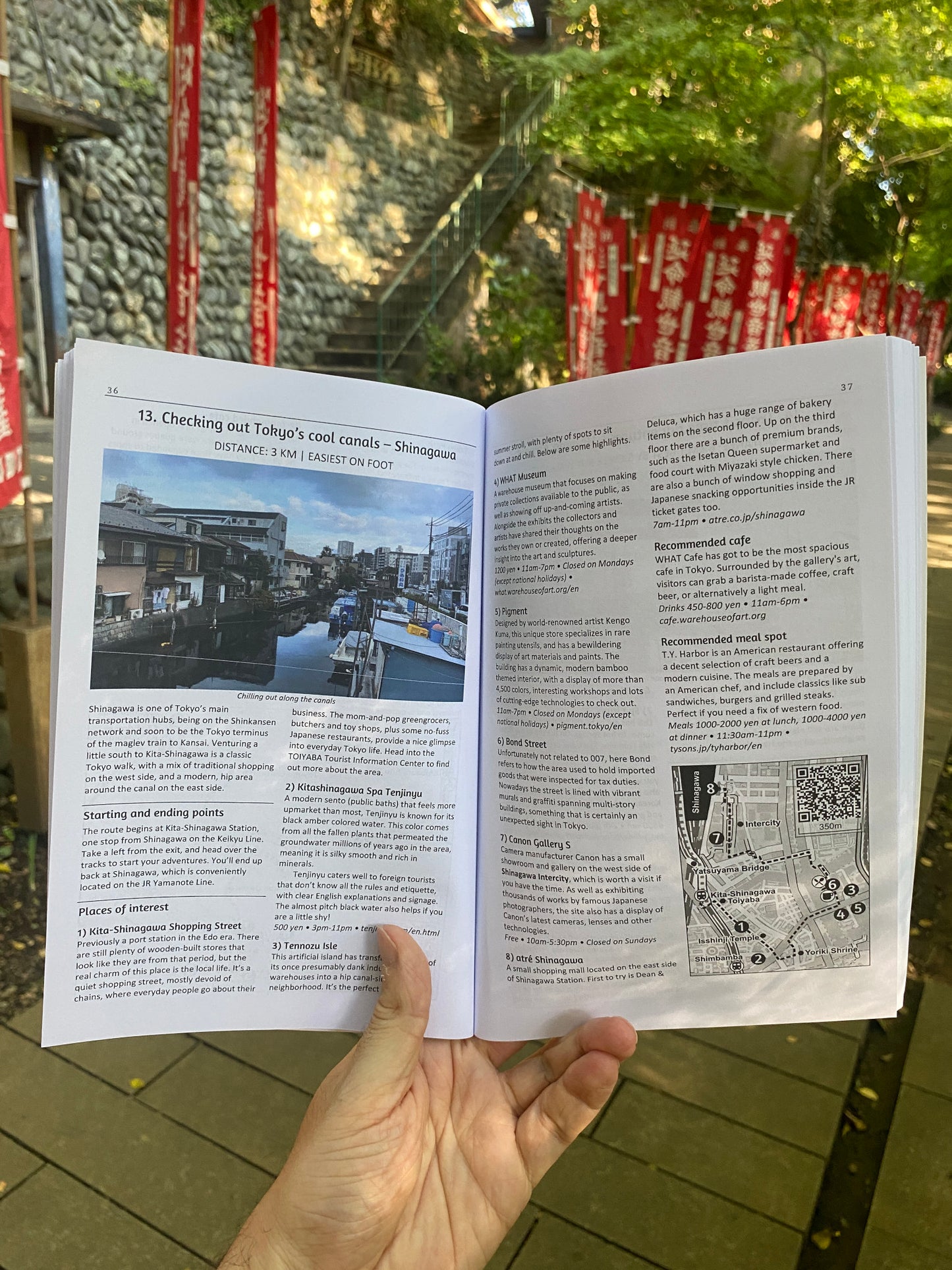 Tokyo Outdoors paperback travel guide Shinagawa map chapter preview